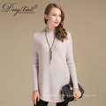 Atacado Handmade Patterns Knit High Neck Wool Sweater para mulheres jovens